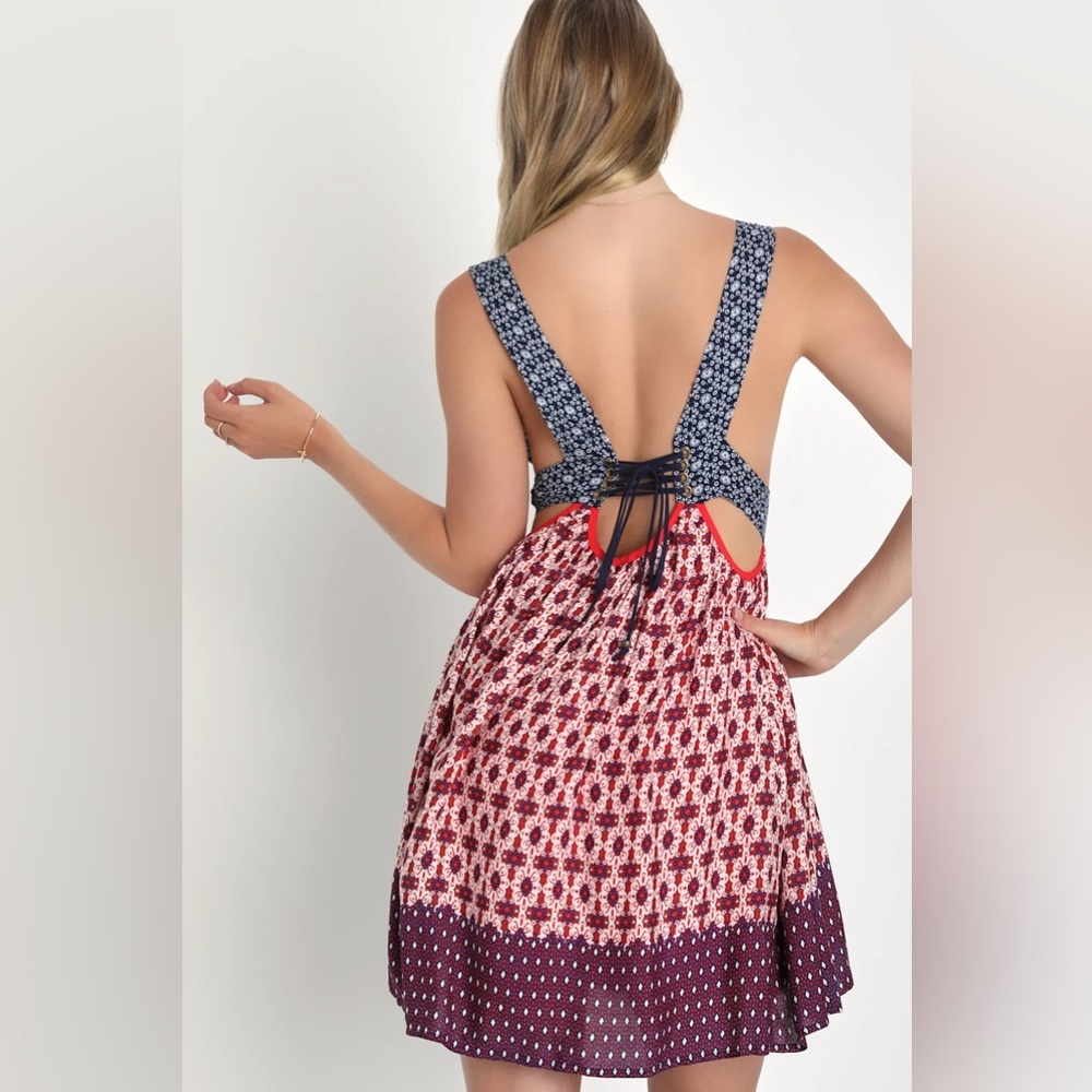 Lulus Women’s Small Boho Multi Patterned Sleevele… - image 2